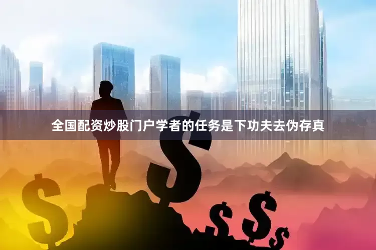 全国配资炒股门户学者的任务是下功夫去伪存真