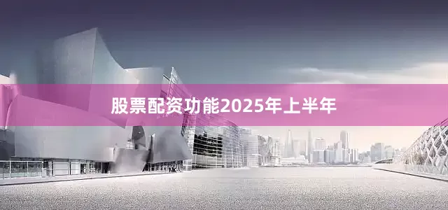 股票配资功能　　2025年上半年